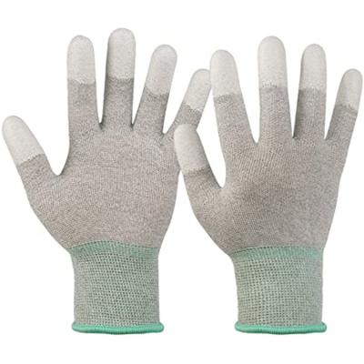 China BMSAFETY Best Price Anti ESD Carbon Fiber Gloves PU Top Static Fit Gloves Gardening Gloves for sale