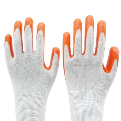 China Gardening Nylon Knit Palm Dipped Construction Garden Safety Work Nitriles Coated Gloves for sale