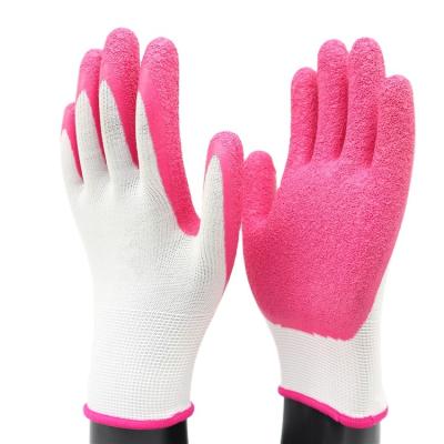 China BMSAFETY Labor Safety Gardening Rubber Gloves Hand Protective Wholesale Construction Anti Slip Grip Latex Coated Working Gloves for sale