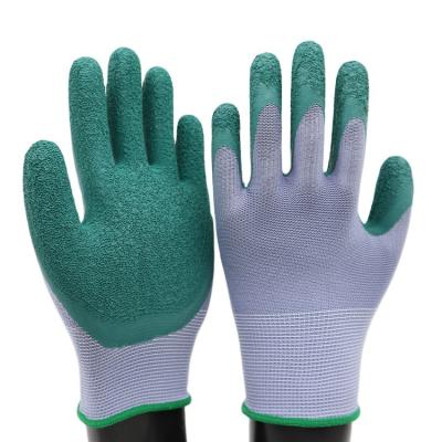 China Ply Gardening Nylon Latex Coated Safety Nylon Mechanic Work Safety Glove for sale