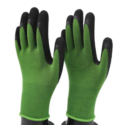 China Soft Bamboo Fiber Gloves Latex Foam Garden Gardening Gloves for sale