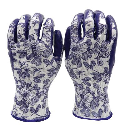 China Gardening OEM Printing Nitrile Work Kindergarten Gloves for sale