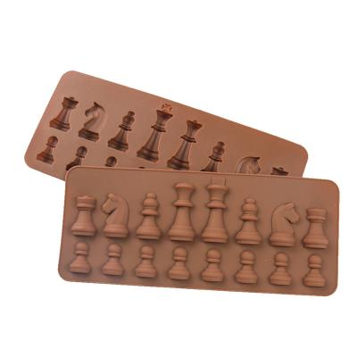 China Chess Viable Design DIY Mold Craft Chocolate Candy Silicone Kitchen Multifunctional Baking Accessories Ice Cube Mold Tools for sale