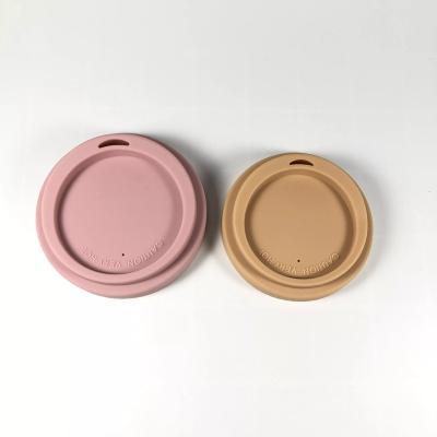 China Hottest Viable Manufacturer Best Price OEM ODM Moon Shape Silicone Lid For Coffee Cup Food Grade Silicone Cup Reausable Lid for sale