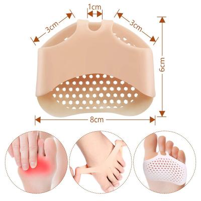 China 1pair Gel Casual Forefoot Pad Silicon High Heel Othotics Pain Relief Massage Pad Metatarsal Forefoot Supports Foot Care Tools for sale