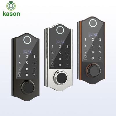 China Modern Electroplating Zinc Alloy Coating America Canada USA Standard FCC Certificate Intelligent Electronic Fingerprint Deadbolt Keyless for sale