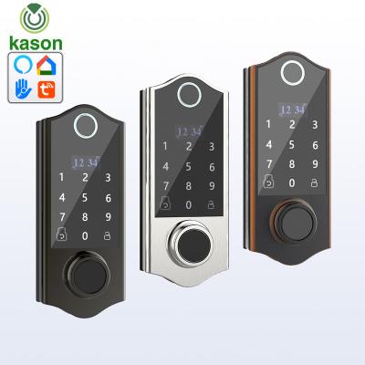 China Modern Waterproof Biometric Maintenance Free Digit Electronic Smart Deadbolt Keyless Digital Fingerprint Lock Smart Door Hotel Lock for sale