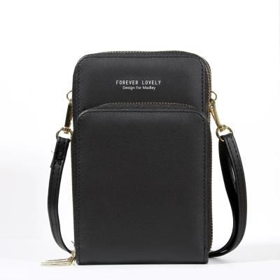 China High quality ladies cross body bags women crosschain purse shoulder fashion cross the body PU leather mini sling phone bag beautiful forever for sale