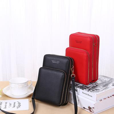 China High Quality Girls Cross - Body Ladies Purse Cell Phone Outdoor Bags Fashion Shoulder Sling Body Bag Leather Cross Touch Screen The Young Forever for sale