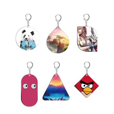 China Customized Logo Acrylic Key Chain Charms Round Cute Clear White Flower Rectangle Hotel Anime Photo Glitter Motel Custom Acrylic Key Chain for sale