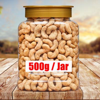 China OEM Low Fat Wholesale Jar 500g Cashew Nuts Snacks Nuts And Fruits Dry Food for sale