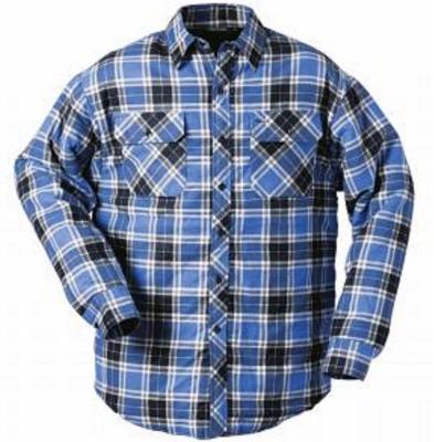 China Hot Selling 2022 New Design Windproof Plus Size Padded Cotton Pique Brushed Plaid Flannel Button Up Thermal Shirt For Promotion for sale