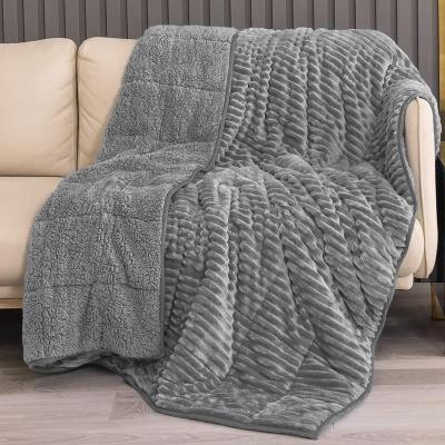 China 15 Lb Anti-Static Winter Men Women Soft Sherpa Weighted Blanket, Super Warm 48