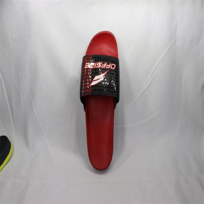 China Red color unisex feather insole slippers logo printing lightweight soft home slippers slippers slippers for sale