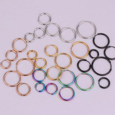 China Hot Sale 5 Colors Punk Ring Lip Ear Ring Nose Piercing 316L Stainless Steel Earring Body Jewelry for sale