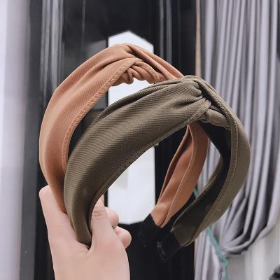 China Wholesale Fengshang Korea Fashion Women's Headband Hair Accessories Women Cloth Tie Knot Headband for Girls for sale