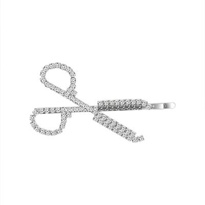 China Fashion Korea Style Rhinestone Scissors Environmental Friendly Hair Pins Hair Clip Hair Clips For Women for sale