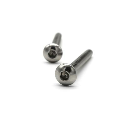 China HEX Stainless Steel Screw Thread 304 316 Hex Socket Fine Allen Pan Head Screw Button Head Screw for sale