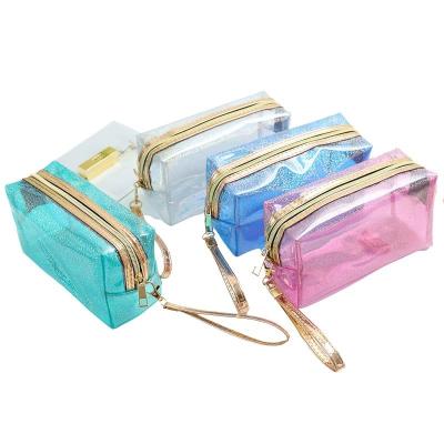 China Custom Large Capacity Waterproof Travel PVC Clear Transparent Cosmetic Pouch Packaging Filter Frames for sale