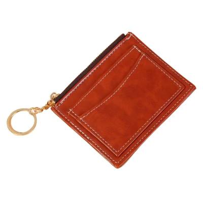 China Custom OEM ODM RFID PU LOGO Slim Card Holders Money Pocket Blocking Pocket Wallet Coin Purse Contact Men and Women Gift for sale