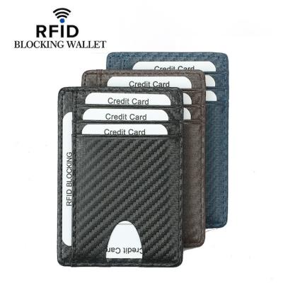 China Hot Selling Eco-friendly Premium Leather Card Holder Wallet RFID Blocking Wallet With Card Holder For Men And Women for sale