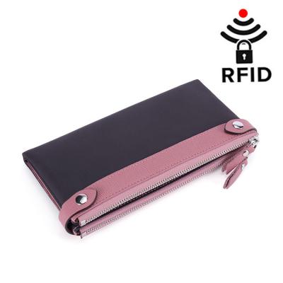 China Custom Creative Vegan Leather Multiple ID Waterproof Card Slot RFID Blocking Wallets For Women Card Holder Fashion Wallet for sale