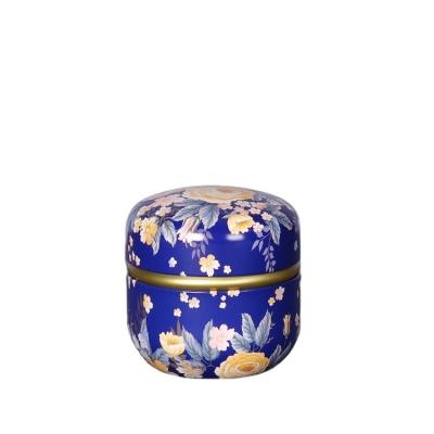 China Direct Cheap Metal Tin Boxes Colorful Tin Boxes Tea Candy Round Japanese Style Durable Factory Price for sale