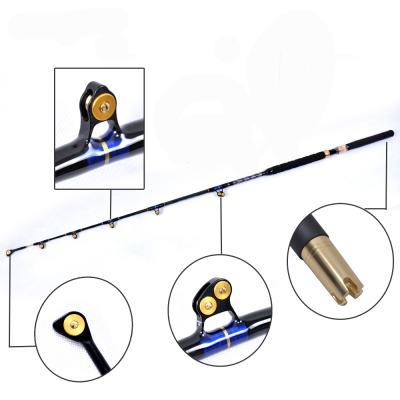 China Saltwater Fishing Rod BAY Glass Roller Guides PAC Glass Boat Fishing Heavy Duty Fishing Rod And Reel For Sea for sale