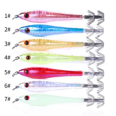 China Hard Steel Lure 9.5cm 6g 5pcs/bag Outdoor Luminous Squid Hook Squid Bait Hook Fish Lure Fishing Activity Fishing Tackle 5pcs/bag for sale