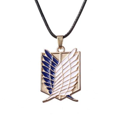 China Japan Anime Attack on Liberty Metal Crafts Necklace Titan Wings for sale