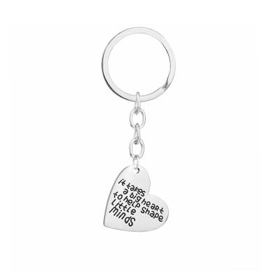 China Custom Heart Shaped Loves Letter Metal Loves Metal Craft Logo Steel Key Chain for sale