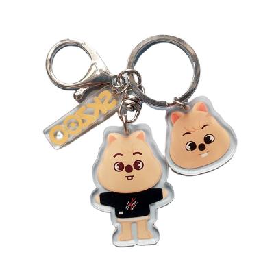 China Decoration acrylic key chain sells 2021 custom hot super cute stray skzoo wholesale style kids animal acrylic key chain hotel key chain for sale