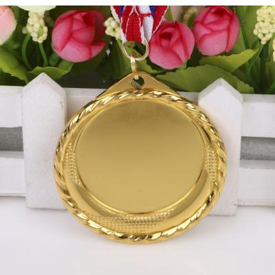 China Europe Copper Plated Gold Double 3D Logo Dance Medal Gymnastics Medal Sublimation Ribbon Custom Lanyard 3d Medals for sale