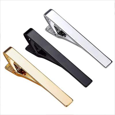 China Tie Tip Pin Tie Clips For Men's Classic Silver Gold Tie Clip Black Tie Pull Pin Clips Suitable For Events for sale