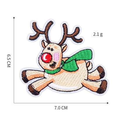 China hot popular 3D Merry Christmas Cheap Custom Gift Embroidered Patches for sale