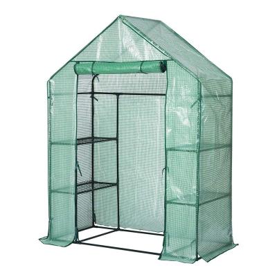 China greenhouse with 4 wire shelves UV resistant PE mesh cover 155x70x200cm for sale