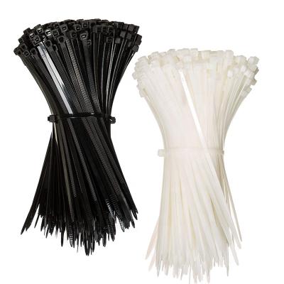 China Nylon Self Locking Plastic Nylon Cable Ties In Black White Color 4.8*350mm for sale