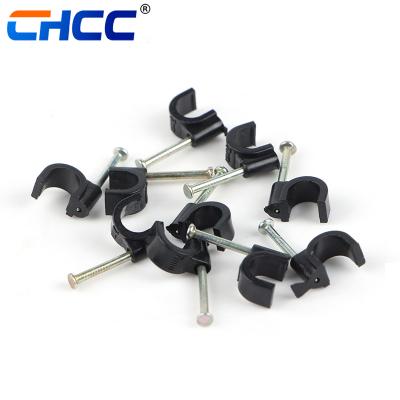 China Data Cable Nail Cable Clamps Flat Cable Tie Plastic Cable Gland With Clamp for sale