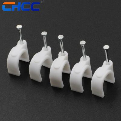 China Data Cable Hot Sale Plastic Cable Tie With Steel Nail for sale