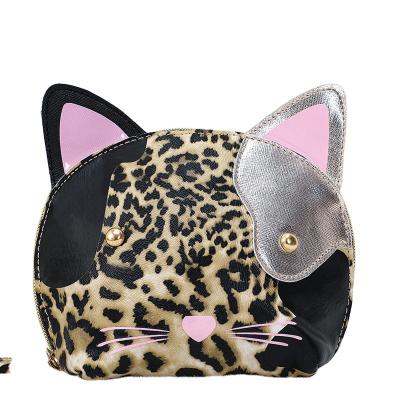 China Wholesale Fashion Cat Clutch Bags Personalized Small Fashion Leopard Leather Zippere Clutch Bag for sale