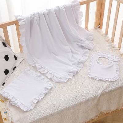 China Custom Baby Anti-Static Blanket Sublimation Towel Saliva Fashion Cotton Baby Wrap Covering for sale