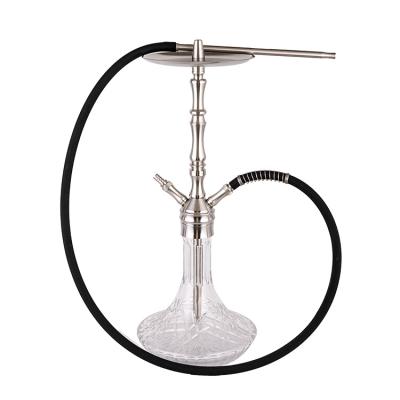 China Explosive boutique design high quality stainless steel high end transparent glass hookah new for sale