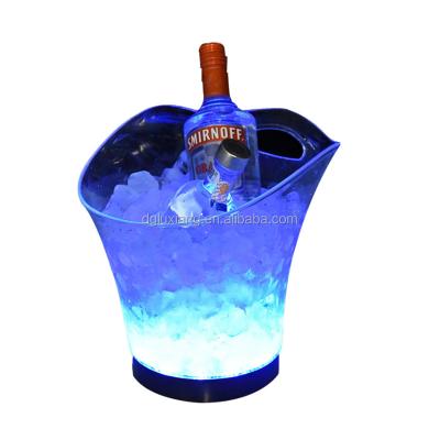 China Amazon 5.5L Ice Bucket Ingot LEDG Ice Bucket Picosecond Viable Creative Plastic Transparent Filling Colorful Ice Bucket for sale