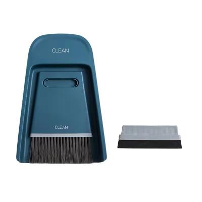 China Small mini desktop broom stored dustpan set wet and dry broom field bed soft and hard bristle broom combination for sale