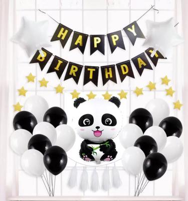 China Promotional Mylar Zoo Foil Balloons Foil Panda Cartoon Toy Helium Kid Toy Animal Balloons For Birthday Decoration for sale