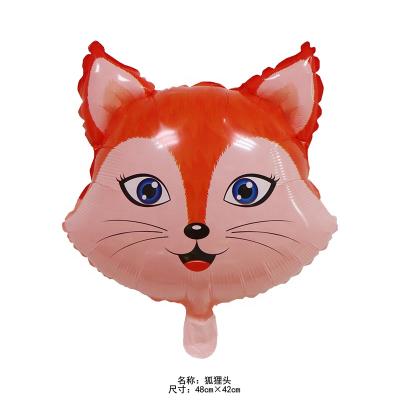 China Brithday /WeedingParty Decor/Gifts New Arrival Cartoon Character Foil Red Fox Shape Animal Foil Balloons Party Globos Decoration for sale