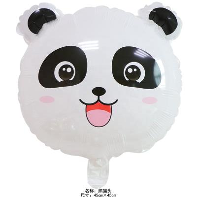 China Wholesale Panda Head Decor/Brithday /WeedingParty Cartoon Foil Helium Animal Balloons For Party Decoration for sale