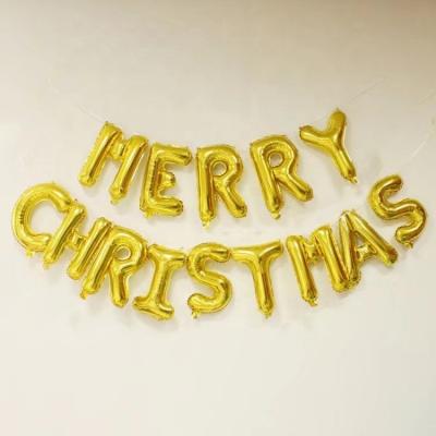 China 16 Inch Letter Balloons Christmas Balloon Gift Toy Set Merry Christmas Letter Balloon Wholesaler for sale