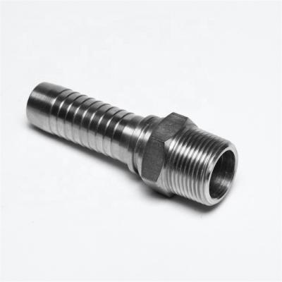 China Stainless Steel 1/2 Inch Hex External Thread Connector Suitable Hydraulic BSP'T Hose” for sale