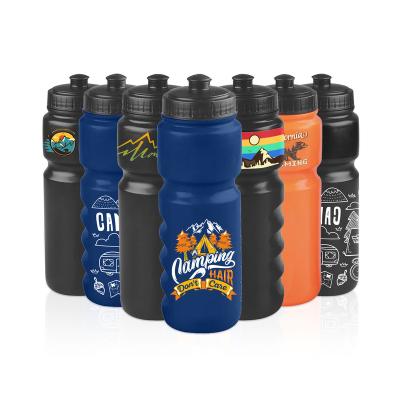 China Logo Print Bpa Free Viable Cycling Increasing Bottle Pe Sports Plastic Water Bottle Recycling Water Bottle for sale